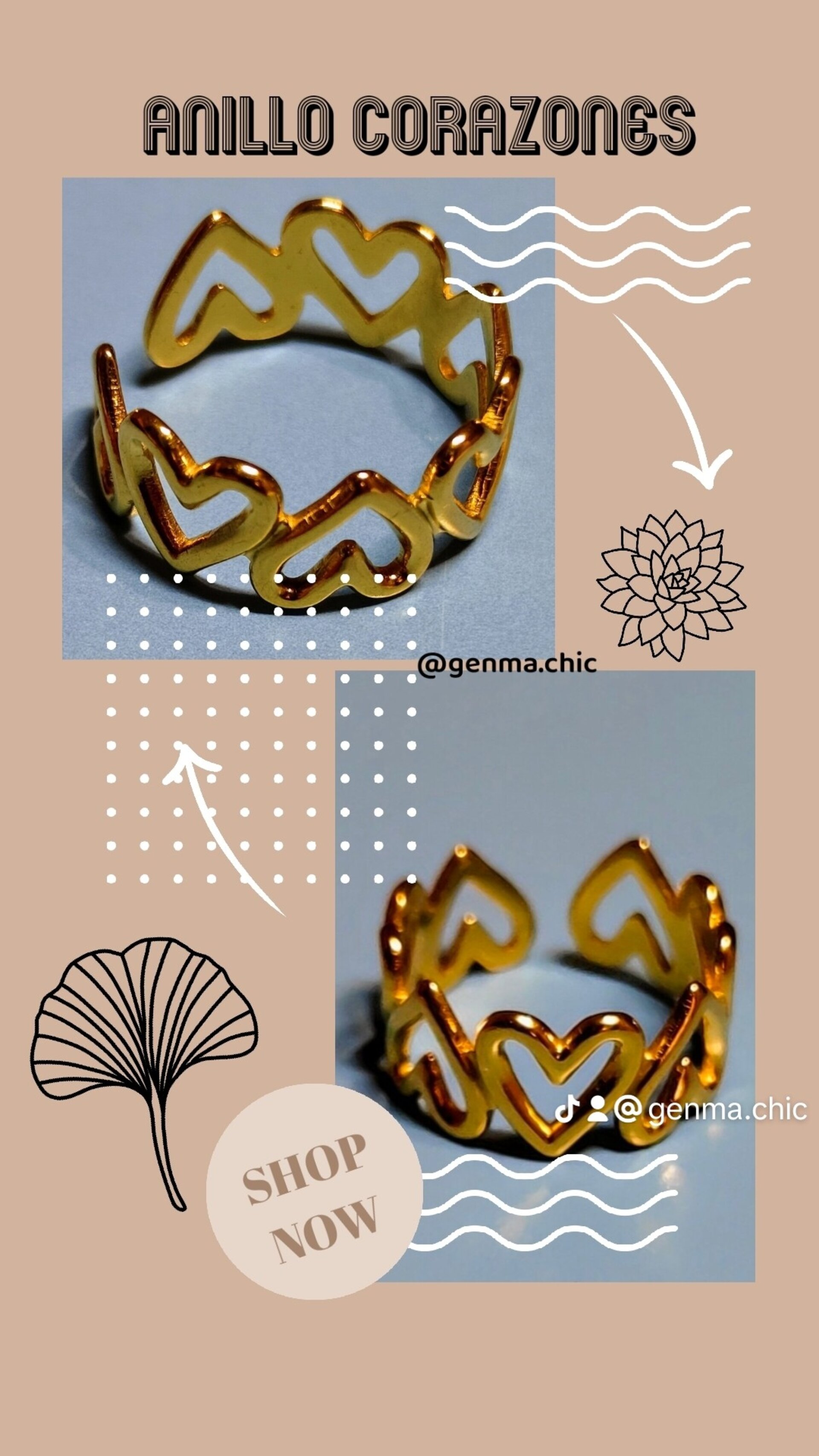 ANILLO CORAZONES. - 2