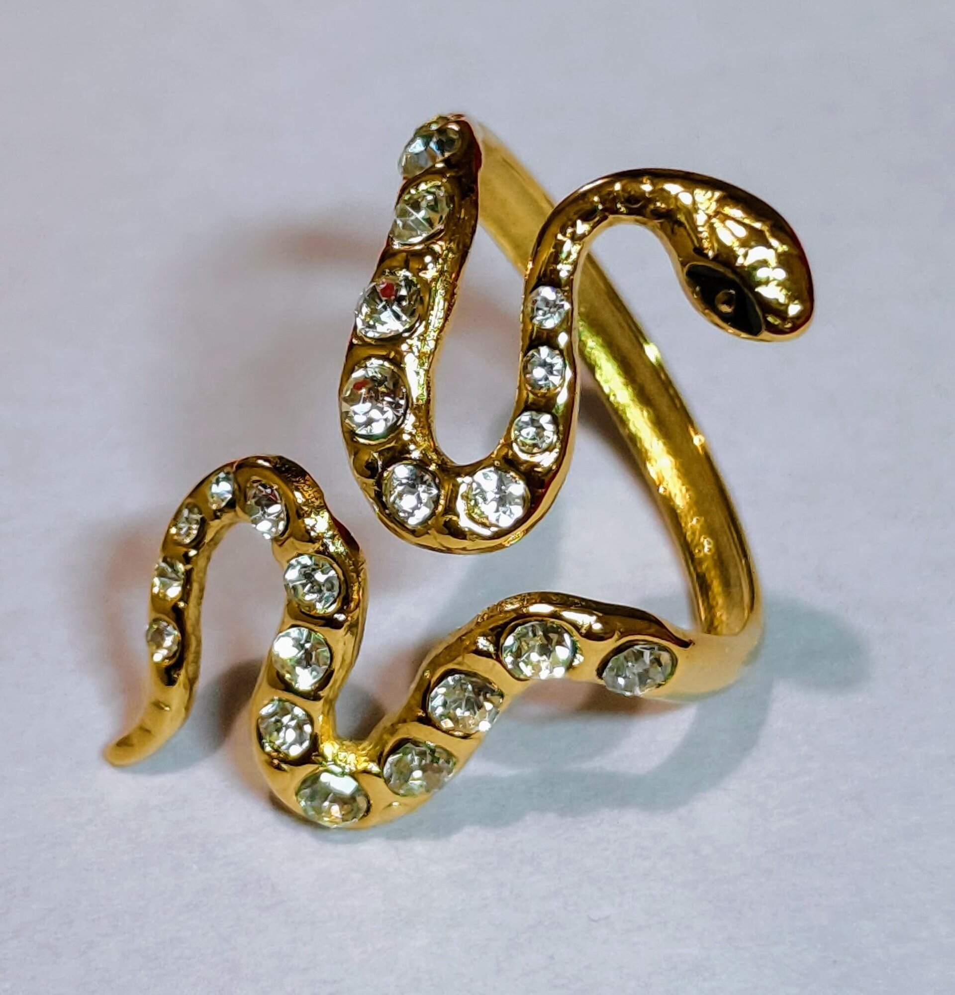 ANILLO SERPIENTE CRISTAL - 5